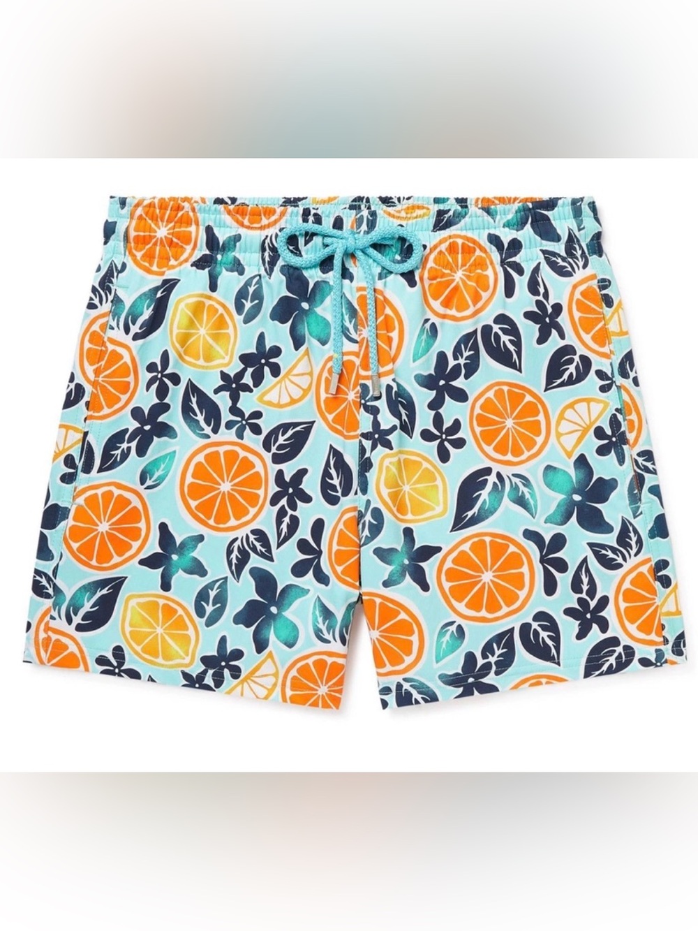🔥 $145 Vilebrequin Boy’s Moorise Printed Mid-Length Swim Shorts Sz 14 🔥